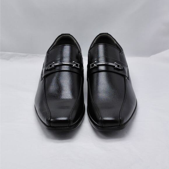 Steve Madden Mens Dress Shoes Size 12 Black Leather Slip On Comfort Loafers - Picture 6 of 12